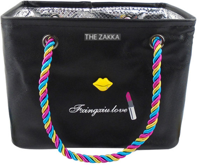 더자카 립포인트 목욕가방, 1개, 블랙