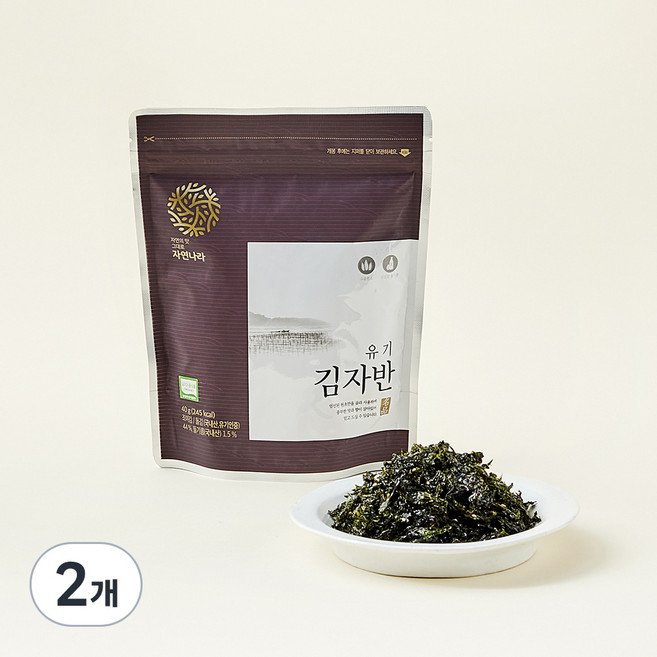 자연나라김 유기 김자반, 40g, 2개