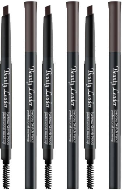 뷰티리더 아이브로우 스케치 펜슬 0.35g, 04호 흑갈색, 3개
