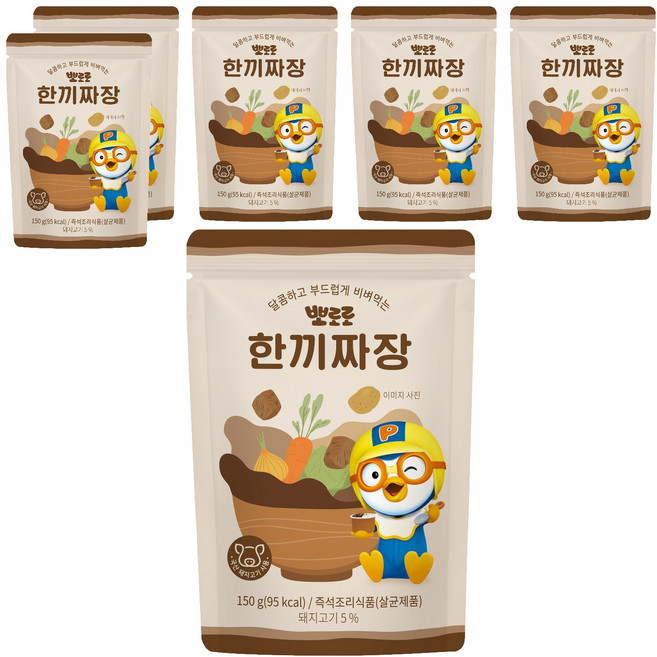 어니스트에프엔비 뽀로로 한끼 짜장, 150g, 6개