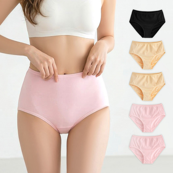 이너베이직 면스판 맥시 통기성 팬티 5p 세트