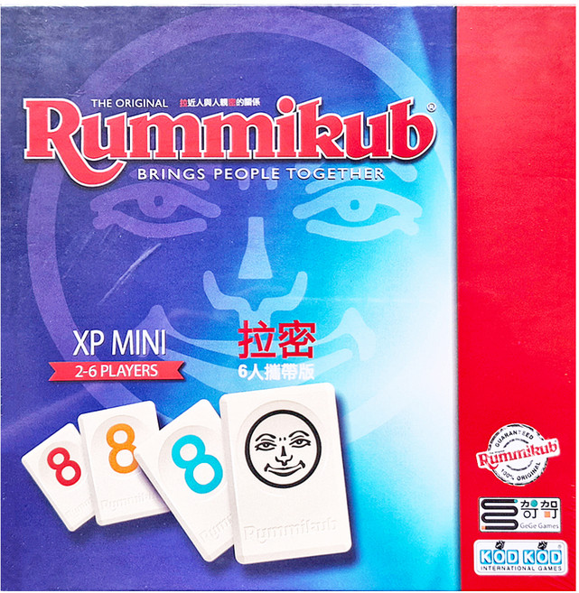Rummikub 拉密 數字磚塊牌 XP MINI 6人攜帶版, 1盒