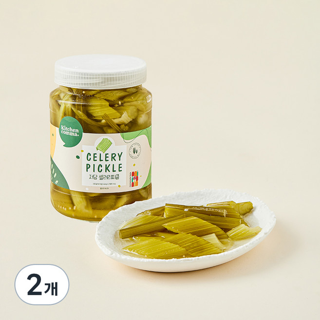 키친콤마 저당 샐러리 피클, 460g, 2개