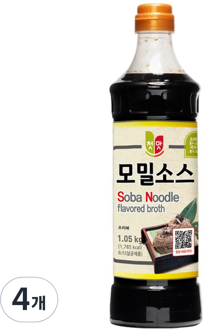 첫맛 모밀소스, 1.05kg, 4개