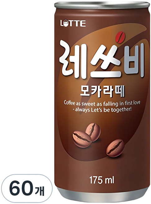 레쓰비 모카라떼, 175ml, 60개