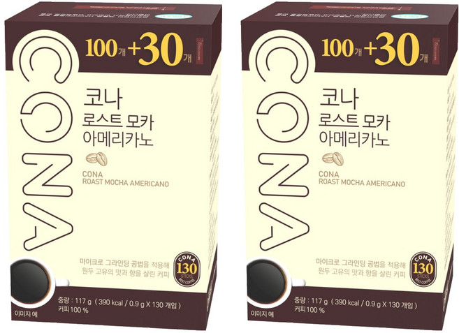 CONA 로스트 모카 아메리카노 원두커피믹스, 900mg, 130개입, 2개