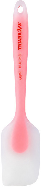 TRIARROW 三箭牌 耐熱透明矽膠小刮刀 21cm, 粉色, 1支