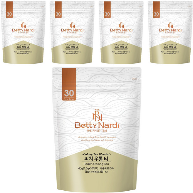 베티나르디 피치 우롱 티 티백, 1.5g, 30개입, 5개