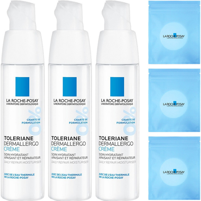 라로슈포제 똘러리앙 덤알레르고 크림 40ml + 화장솜 30p 세트, 3개