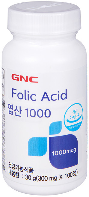 GNC 엽산 1000, 100정, 1개