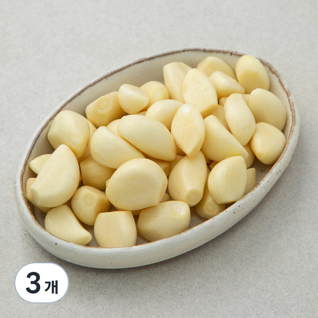 국내산 친환경 꼭지제거 깐마늘, 200g, 3개