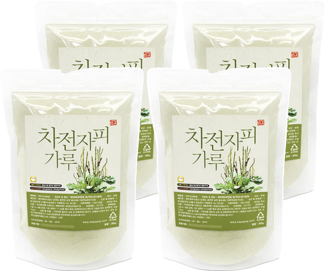 갑당약초 차전자피분말, 300g, 4개