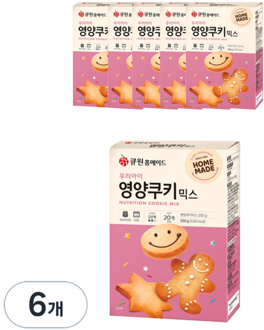 큐원 우리아이 영양쿠키믹스, 250g, 6개