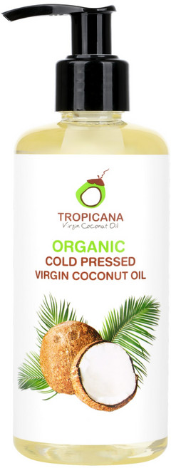 TROPICANA 유기농 압착 코코넛 페이스 바디오일, 250ml, 1개