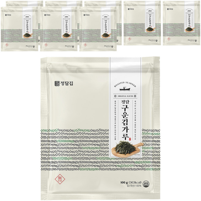 정담김 구운 김가루, 100g, 9개