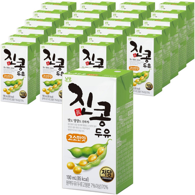 남양유업 진콩 두유, 190ml, 24개