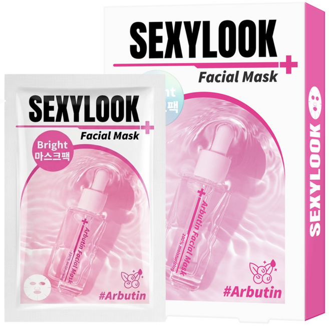 SEXYLOOK 西西露 韓國玻尿酸熊果素亮白面膜 27ml, 5入, 1組