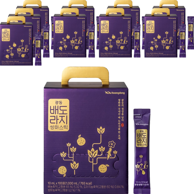 광동 배도라지 쌍화 스틱, 10ml, 1000개