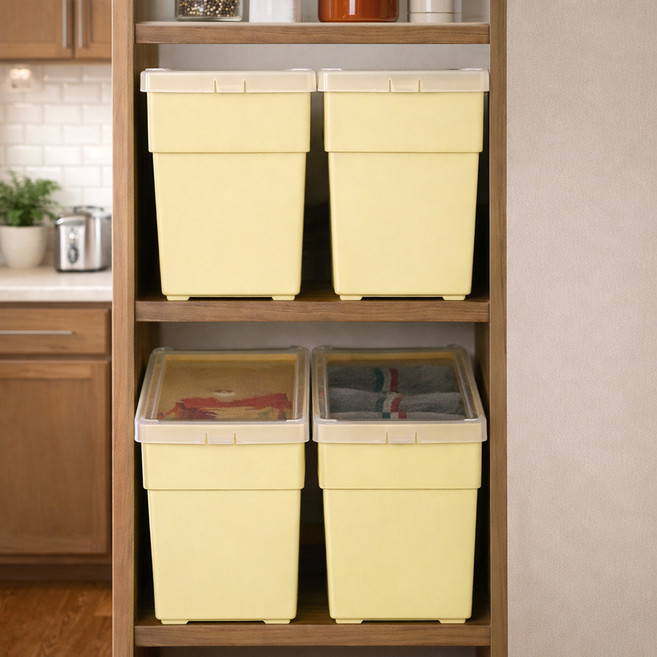 아이리스 채움 정리함 BU-200, 옐로우, 4개