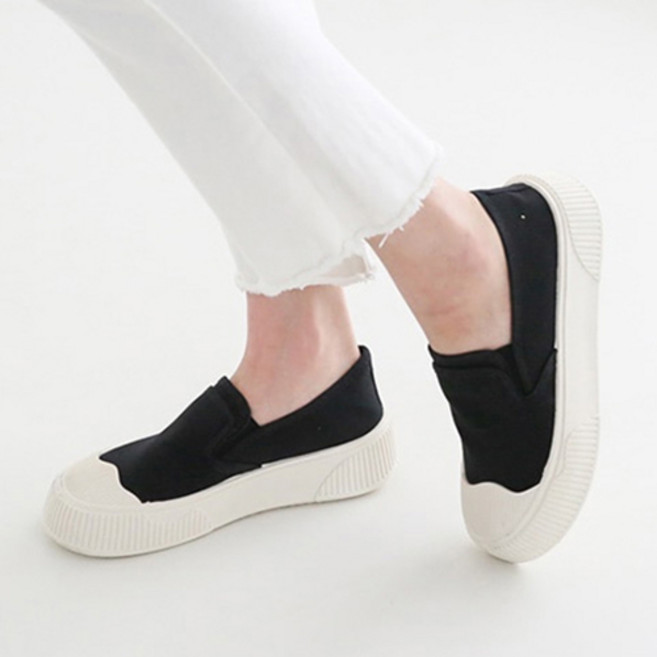 어바웃슈 캐주얼 통굽 플랫폼 캔버스 슬립온 TSP1602