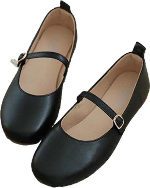 인더슈 알루미 라운드 버클 메리제인 플랫슈즈 2cm