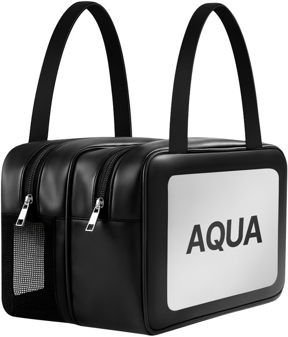 탐사 2중구조 방수 수영가방 부분 메쉬, 블랙