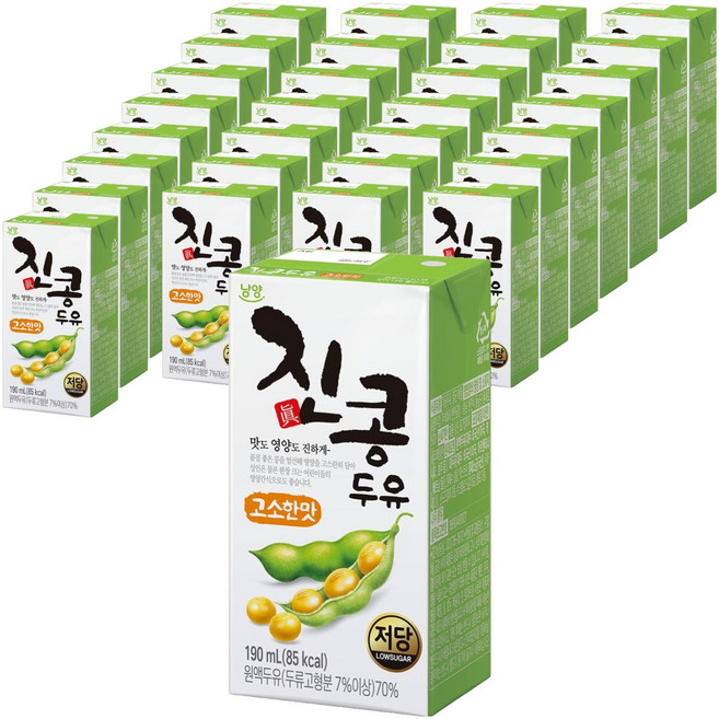 남양유업 진콩 두유, 190ml, 48개