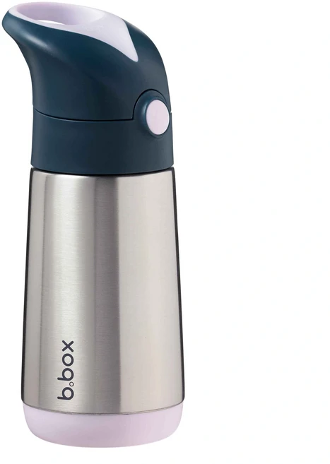 b.box 不鏽鋼吸管保冷杯, 紫蘿蘭, 350ml, 1個