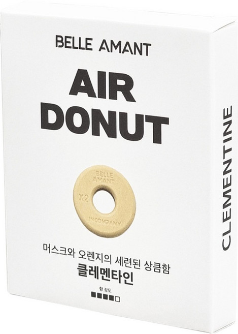 벨르아망 에어도넛 차량용 방향제 리필, 1개, 클레멘타인