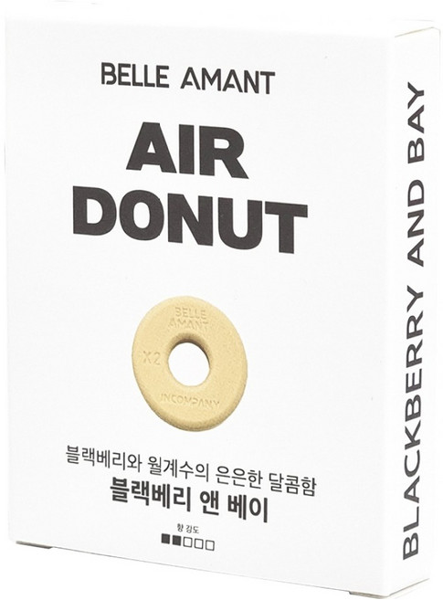 벨르아망 에어도넛 차량용 방향제 리필, 1개, 블랙베리 앤 베이