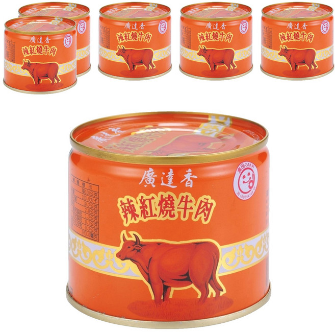 廣達香 辣紅燒牛肉, 210g, 6罐