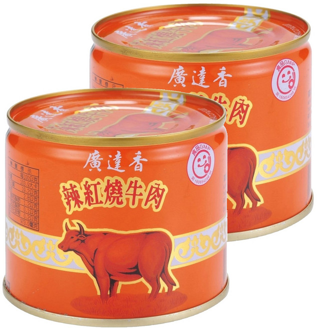 廣達香 辣紅燒牛肉, 210g, 2罐