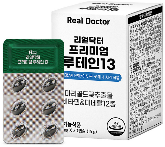 리얼닥터 프리미엄 루테인 13 15g, 30정, 1개