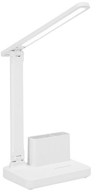 折疊檯燈 附筆筒 充電款 白色 LED護眼