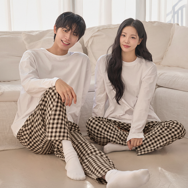 어나더디 커플용 편안에어 남녀 9부 잠옷 바지