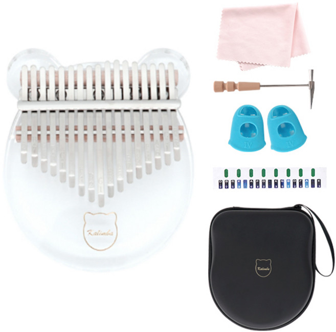 칸타빌 투명 칼림바 티니 클리어 풀 패키지, 1개