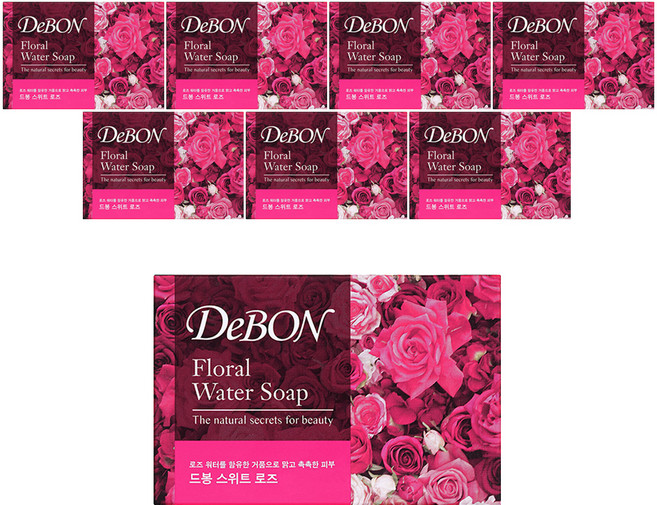 드봉 비누 스위트 로즈, 100g, 8개입