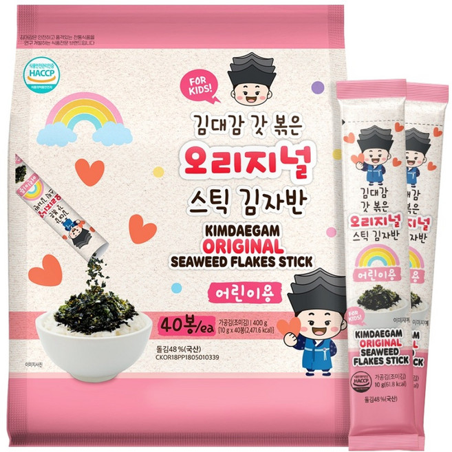 김대감 오리지널 스틱김자반 어린이용 40p, 400g, 1개