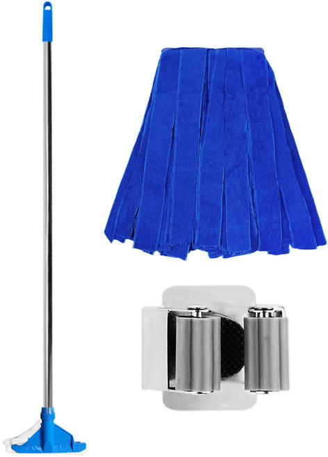 월드크린 스텐 마포대 + 도구걸이 + 마포걸레 270g, 1세트, 혼합색상