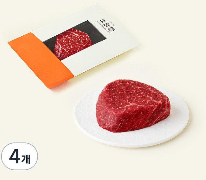 우미학 한우 1++등급 안심 구이용 150g (냉장), 4개