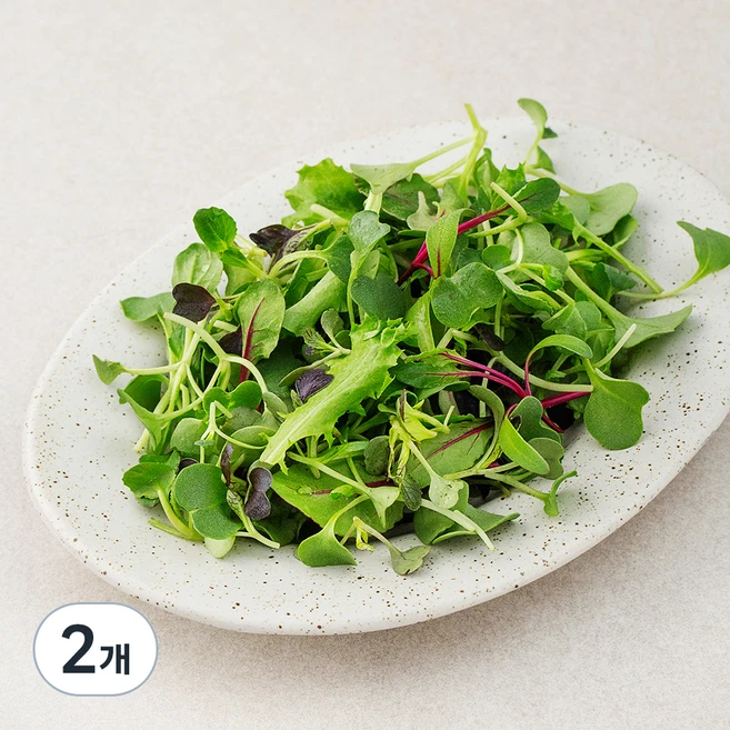 유기농 어린잎 채소믹스, 50g, 2개, 50g - 쿠팡