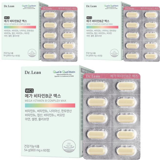 닥터린 메가 비타민B군 맥스, 60정, 3개