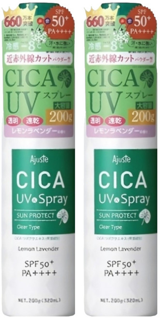 Ajuste 愛伽絲 高效防曬噴霧 積雪草 SPF50+ PA++++, 2瓶, 320ml