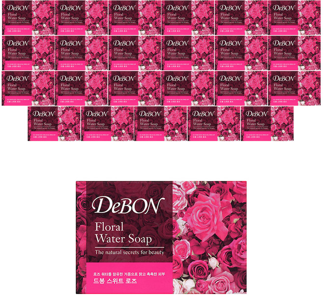 드봉 비누 스위트 로즈, 100g, 24개입