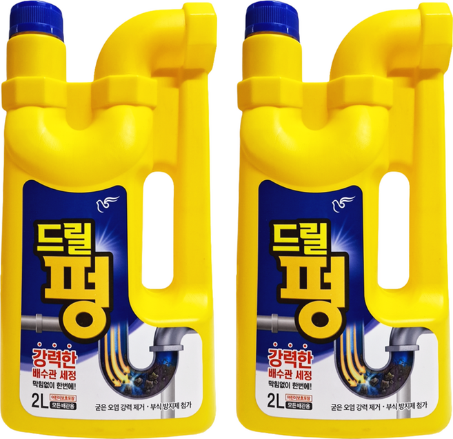 DrillPung 碧珍 強效排水管清潔劑, 2L, 2瓶