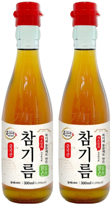 복이네먹거리 통깨로 만든 저온압착 순한맛 맑은참기름, 300ml, 2개