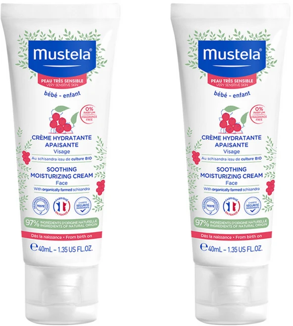 무스텔라 수딩 모이스처라이징 크림, 40ml, 2개 - 쿠팡