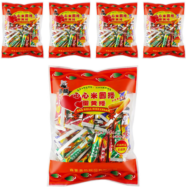 黑熊 米國捲 蛋黃捲, 400g, 5袋