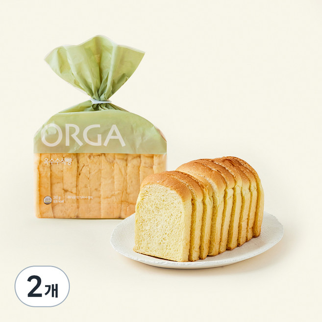 올가홀푸드 옥수수식빵, 240g, 1개입, 2개