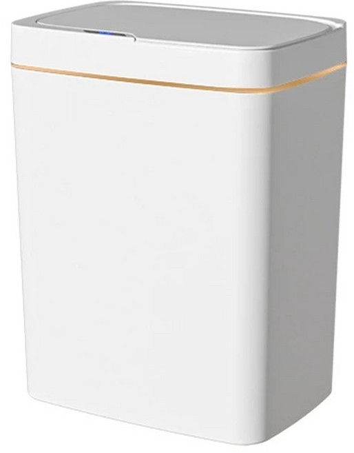 輕奢智能垃圾桶 充電款 15L, 輕奢白, 1個